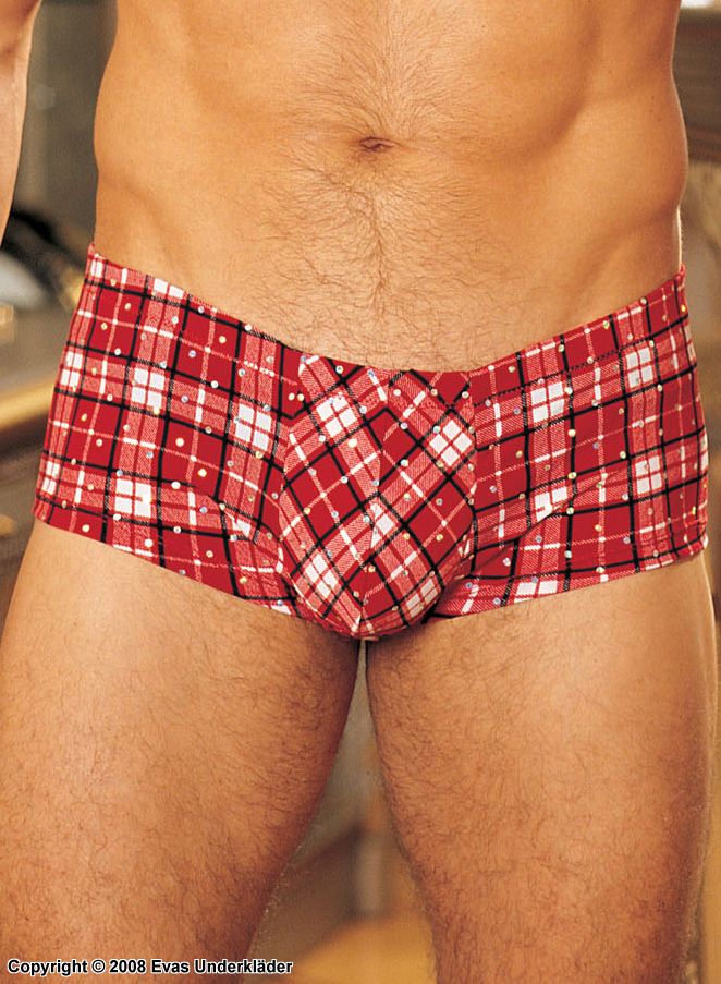 Fitted boxer shorts in plaid